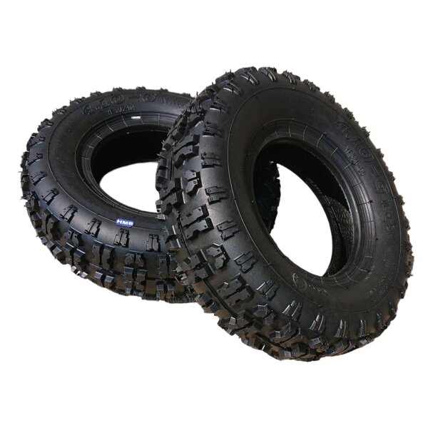 2x Reifen 4.10-6 für Kinderquad ATV Quad Rasentraktor Aufsitzmäher Kinderquad Schneeräumer