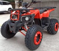 Auspuff Auspuffanlage schwarz chrom ATV Quad 125 - 200 ccm GY6 HMP Hummer Red