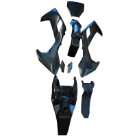 Verkleidung Set Typ 10 schwarz Dirtbike Pitbike 14" / 17" Räder 125 - 250 ccm HMP