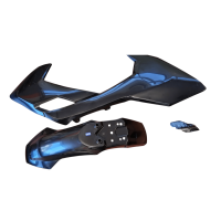 Verkleidung Set Typ 10 schwarz Dirtbike Pitbike 14" / 17" Räder 125 - 250 ccm HMP