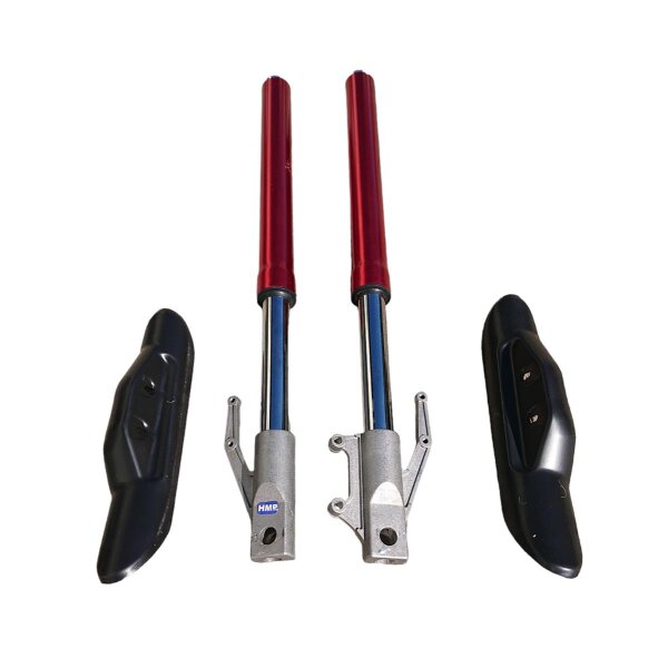 Standrohr Set Upside Down rot 510mm Dirt Bike Pocket Cross Dirtbike 2-Takt 50ccm