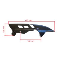 Kettenschutz 410 mm schwarz Kunststoff Mini Cross Dirt Bike HMParts