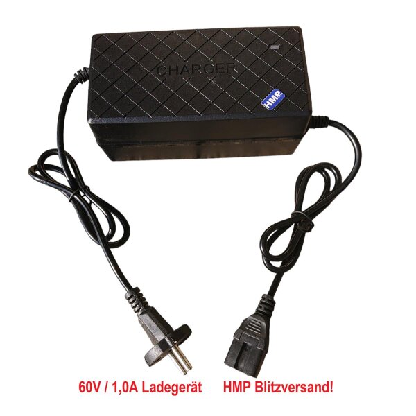 Ladegerät Netzteil mit Ladekabel DC 60V 1,0A für Blei/Säure Akkus