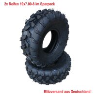 Reifen 2x 19x7-8 (180/80-8) ATV Quad Rasentraktor Aufsitzmäher Schneeräumer