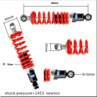 Federbein 260mm mit 10mm Feder 5-fach verstellbar Dirt Pit Bike ATV Kinderquad