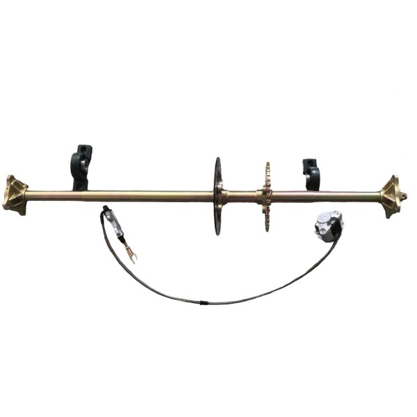 Hinterachse Set 1120mm mit Bremse Kettenrad etc. ATV / Quad 4 Takt Eigenbau etc.