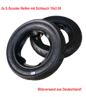 2x Reifen & Schlauch 10x2.50 CLEVER E-Scooter...