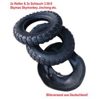 2x Reifen & Schlauch 3.50-8 46J Dax Jincheng Skymonkey Skymax Jincheng etc.
