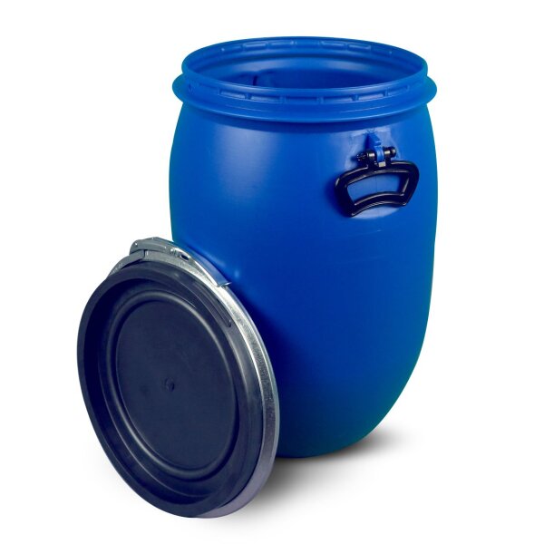 60 L Kirrfass Weithalsfass Kunststoffdeckelfass, blau, STANDARD, UN Zulassung