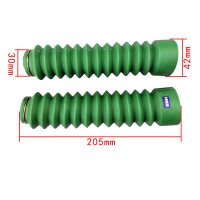 Motorrad Faltenbalg Satz 200x30 Staubkappen Gummi Manschetten grün universal