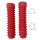 Motorrad Faltenbalg Satz 200x30 Staubkappen Gummi Manschetten rot universal