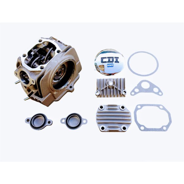 Zylinderkopf Set Lifan 125 ccm mit Deckeln silber Pit Bike Dirt Bike Monkey
