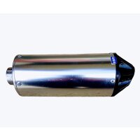Auspuffendtopf Schalldämpfer ALU silber / schwarz...