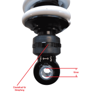Federbein 280 mm einstellbar in Zug- und Druckstufe 3200N Feder10mm