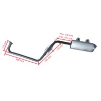 Auspuffanlage Auspuff Set  250 ccm Typ 8  Krümmer + Endtopf  ATV Quad