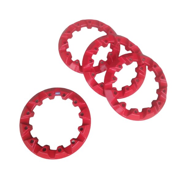 Felgenring Radzierblende Felgenkranz Rot 4X für 8 Zoll  Quadfelgen ATV HMParts