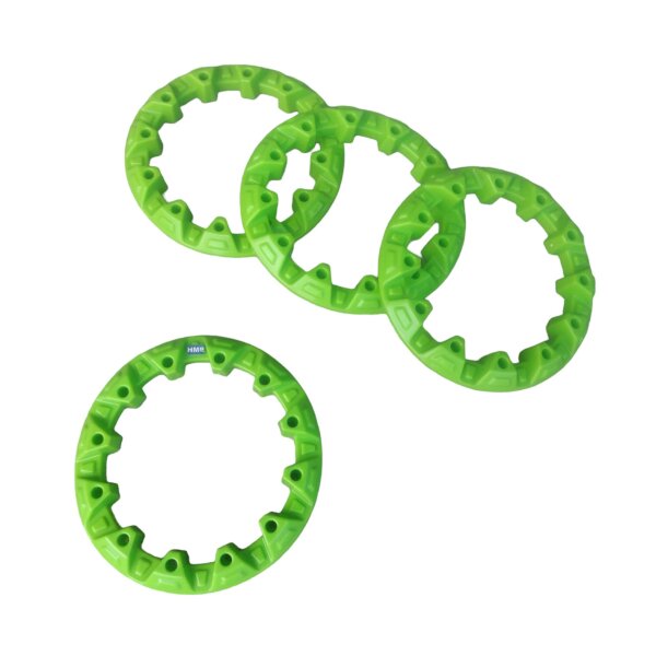 Felgenring Radzierblende Felgenkranz Grün 4X für 8 Zoll Quadfelgen ATV HMParts