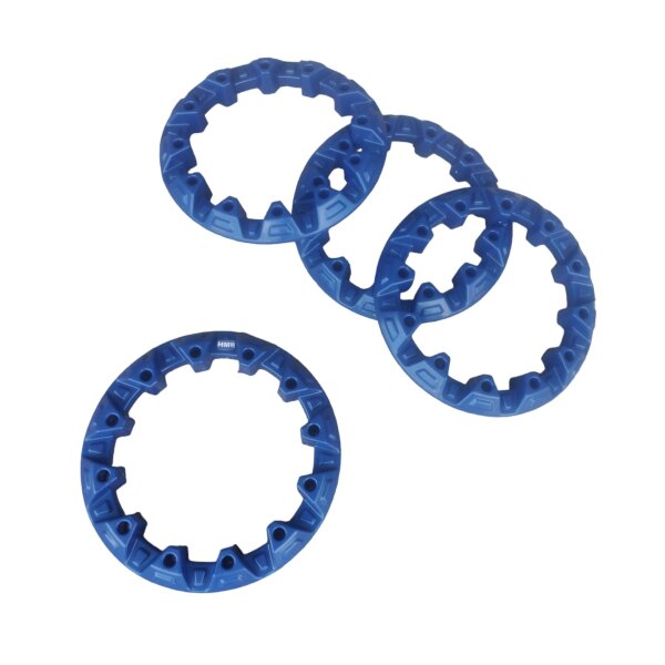 Felgenring Radzierblende Felgenkranz Blau 4X für 8 Zoll Quadfelgen ATV HMParts