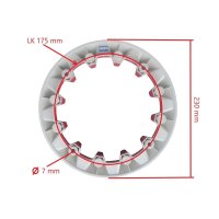 Felgenring Radzierblende Felgenkranz Blau 4X für 8 Zoll Quadfelgen ATV HMParts