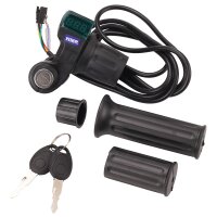 Gasgriff Dreh-Gasgriff 12V - 99V 5-Pin mit Zündschloss & Display E-Scooter E-Bike