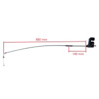 Daumengas Gashebel 22mm mit Gaszug 88cm Quad