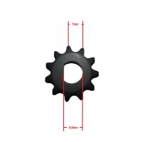 Ritzel 11 Zähne 25H 10mm für Elektromotor E-Scooter Elektroroller GoPed