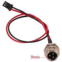 Anschluss Kupplung Buchse für Ladegerät Stecker 9mm 3-polig