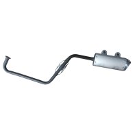 Endtopf Endschalldämpfer silber 200 - 250 ccm Typ 8  für GY6 Quad ATV