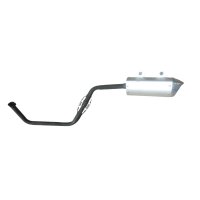 Endtopf Endschalldämpfer silber 200 - 250 ccm Typ 8  für GY6 Quad ATV