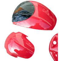 Verkleidung Set komplett rot / schwarz Pocket Bike