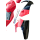 Verkleidung Set komplett rot / schwarz Pocket Bike