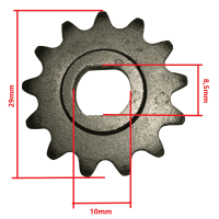Ritzel 25H 13 Zähne 3mm dick 10mm Welle für Elektromotor