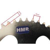 Kettenrad Ritzel T8F 44 Zähne 3-Loch für 8 Zoll Felgen Dirt Bike Mini Cross