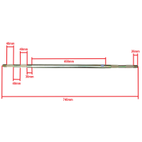 Hinterachse Ersatzachse für Achsen Set 740mm