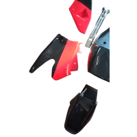 Verkleidung Set komplett schwarz / rot Pocket Bike