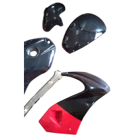 Verkleidung Set komplett schwarz / rot Pocket Bike