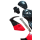Verkleidung Set komplett schwarz / rot Pocket Bike