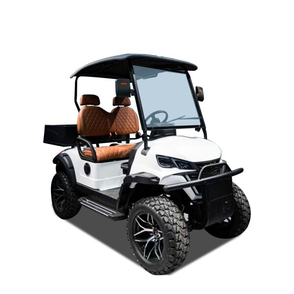 Golfcart mit Straßenzulassung weiß 2-Sitzer 4.0kW mit Ladefläche
