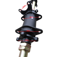 Hinterachsen Set 650mm mit Halter & Adaptern 50 - 125ccm