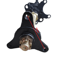Hinterachsen Set 650mm mit Halter & Adaptern 50 - 125ccm