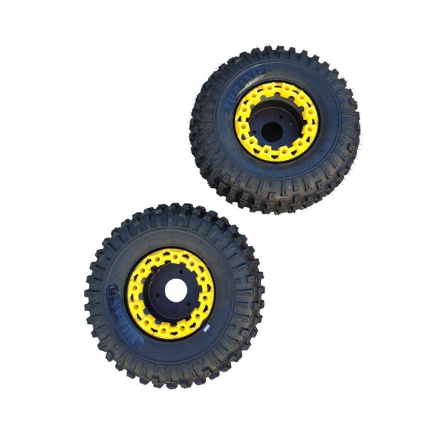 Kompletträder Felge Reifen 7 Zoll 16x8-7 Rasenprofil schwarz Quad Kinderquad