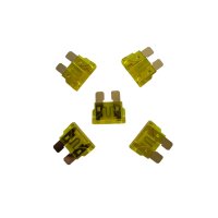 5 Stück Kfz. Flachstecksicherung 20A gelb 19mm