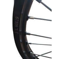 Alu Felge eloxiert 19 Zoll vorne schwarz 15mm Typ2 Pit Dirt Bike Cross
